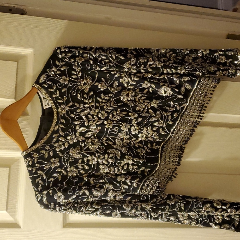 Vintage Jack Bryan Beaded Top SZ 16